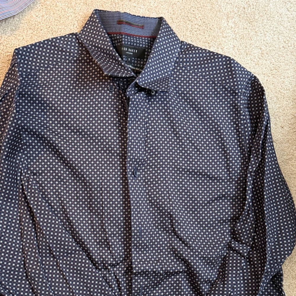 Ted Baker Men's Navy Geometric Shirt